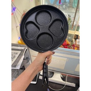 Chảo Chiên Rán Trứng Chống Dính 4 Ngăn Làm Bánh Tiện Lợi Dùng Được Cho Cả Bếp Từ