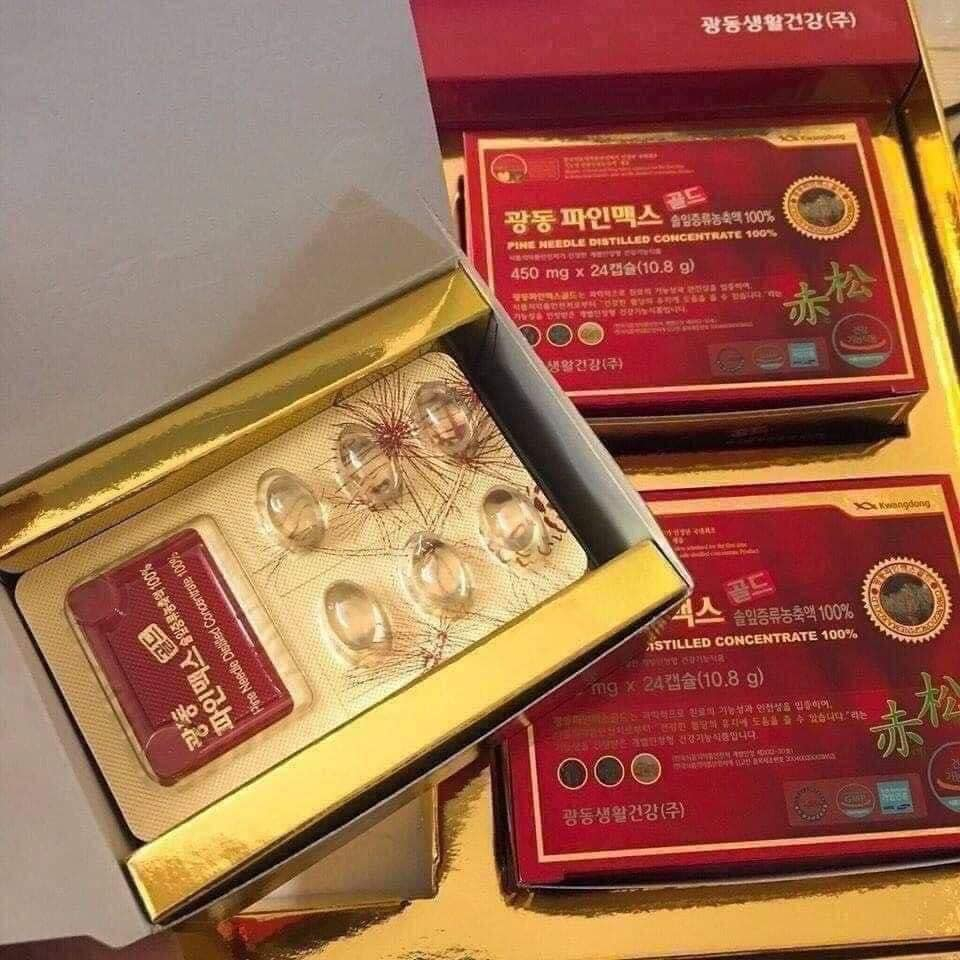 Tinh Dầu Thông Đỏ Kwangdong Hỗ Trợ Sức Khoẻ - Full Hộp 120 Viên