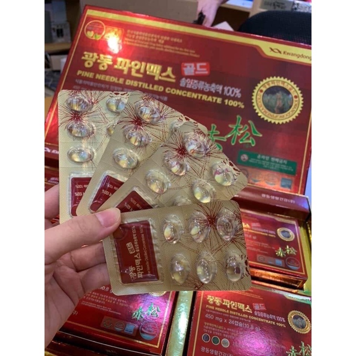 Tinh Dầu Thông Đỏ Kwangdong Hỗ Trợ Sức Khoẻ - Full Hộp 120 Viên