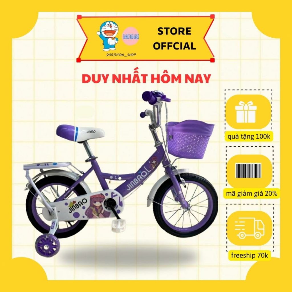 Xe  đạp cho bé gái 12inch cho be từ 2-4 tuổi