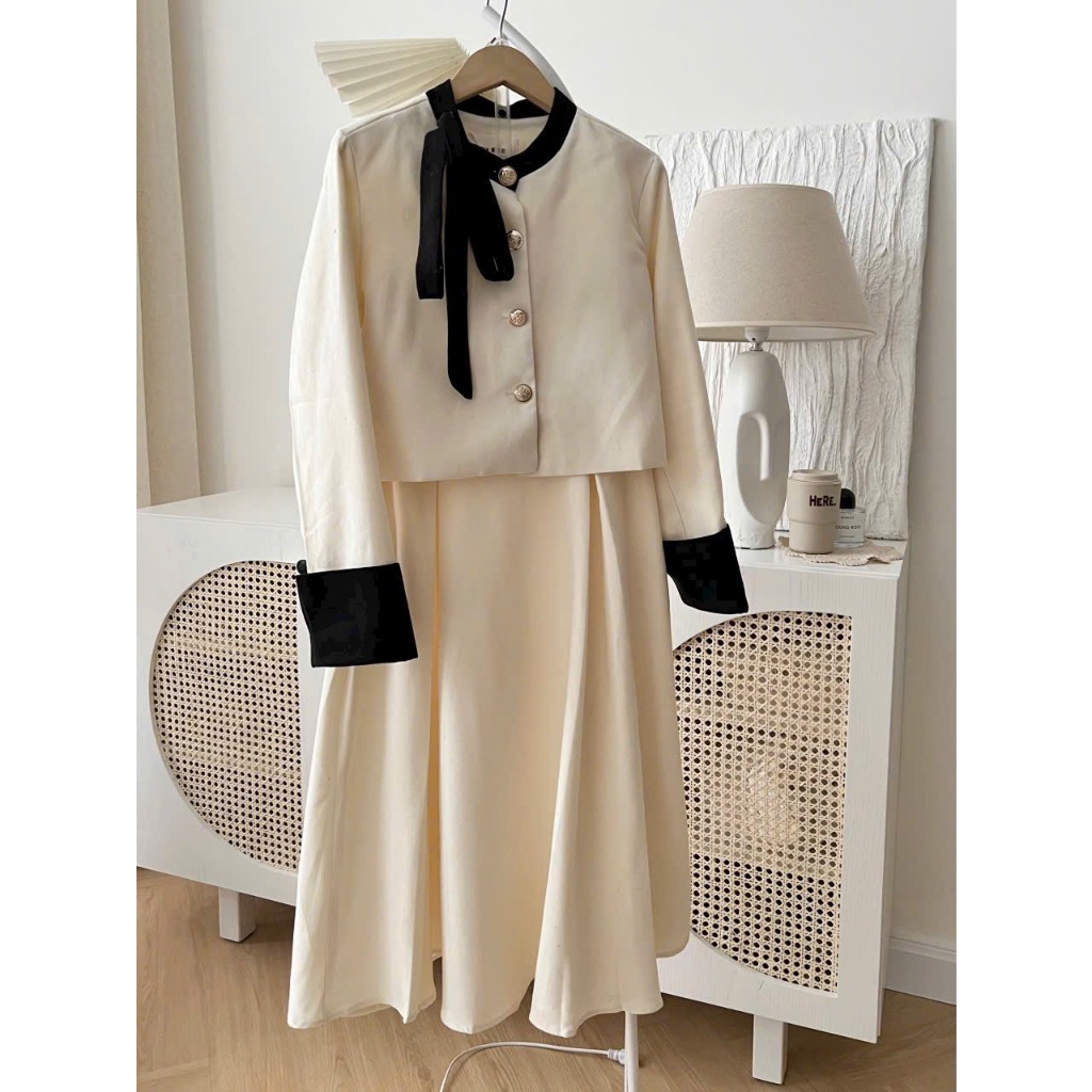 SET VÁY CÁCH ĐIỆU NƠ CỔ TIỂU THƯ HÀNG QUẢNG CHÂU LOẠI 1