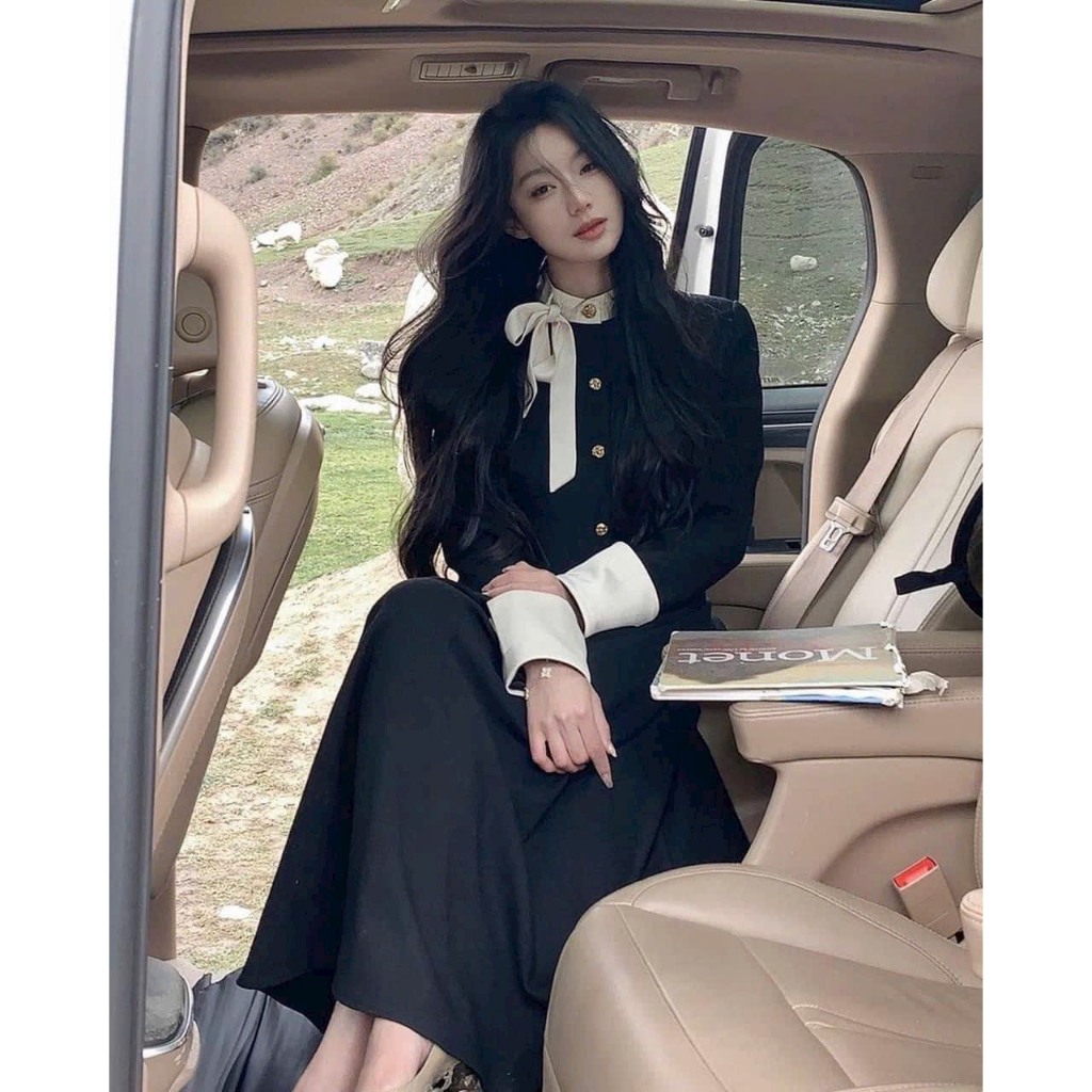 SET VÁY CÁCH ĐIỆU NƠ CỔ TIỂU THƯ HÀNG QUẢNG CHÂU LOẠI 1