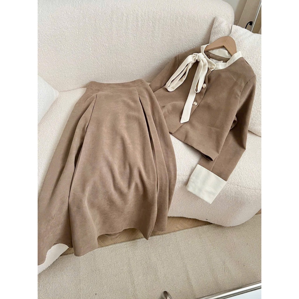 SET VÁY CÁCH ĐIỆU NƠ CỔ TIỂU THƯ HÀNG QUẢNG CHÂU LOẠI 1