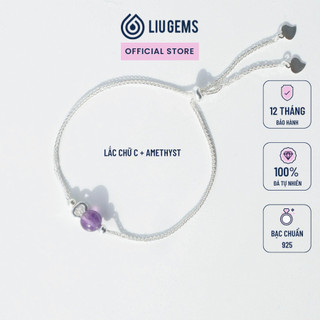 Lắc Tay Bạc 1 Viên Đá Mix Chữ Cái Liugems Năng Lượng Hỏa Mang Dấu Ấn Riêng Độc Đáo, Cá Tính, Thời Trang VB28