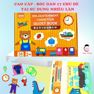 Học liệu bóc dán Montessori thông minh 17 chủ đề Đồ chơi giáo dục sớm cho