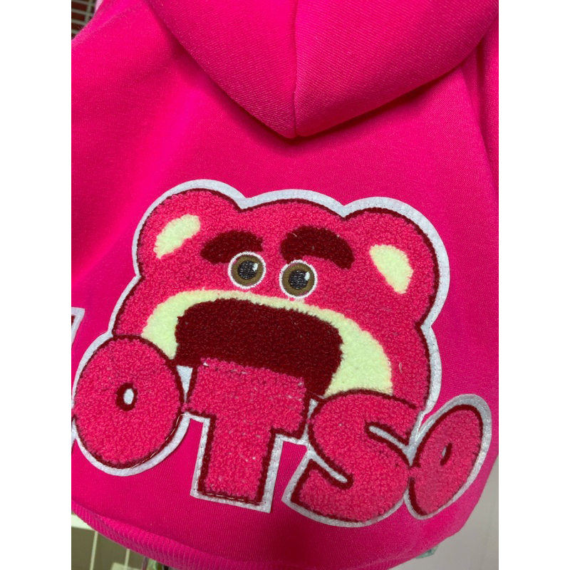 Áo khoác nỉ gấu dâu cho bé gái