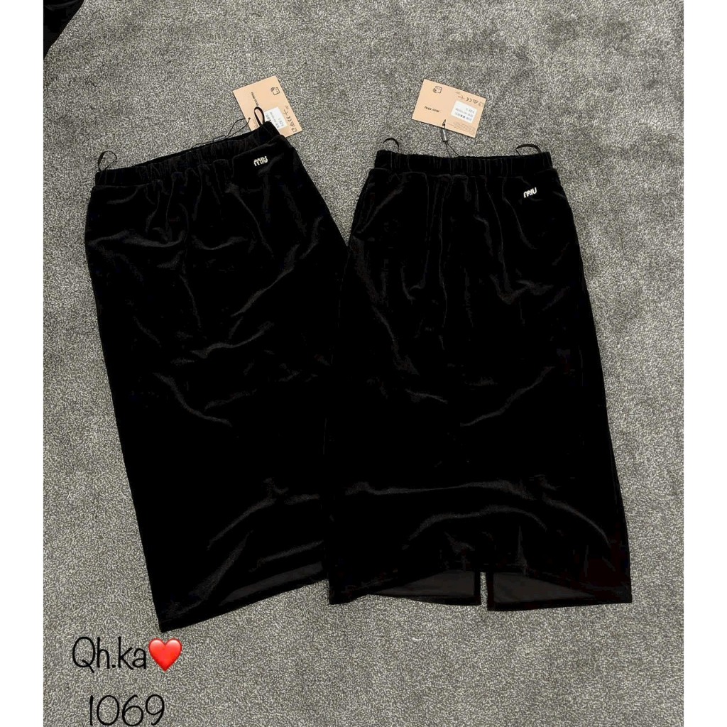 Chân váy nhung dáng dài hàng QCL1
