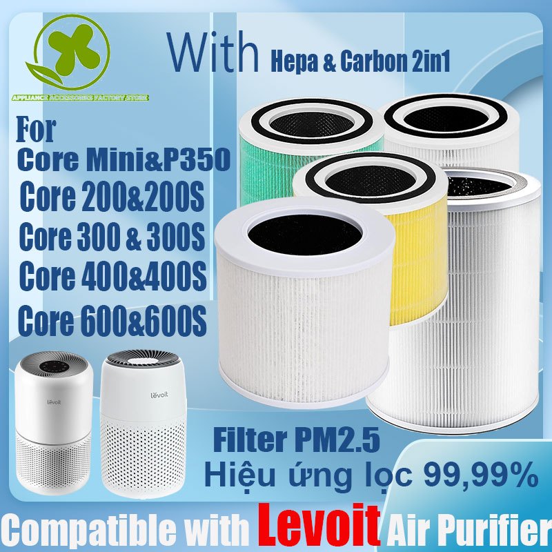 🔥 Nguyên bản🔥 Lõi lọc thay thế dành cho máy lọc không khí levoit Core200S/300s/P350/mini/400s/600s Bộ lọc không khí bộ l