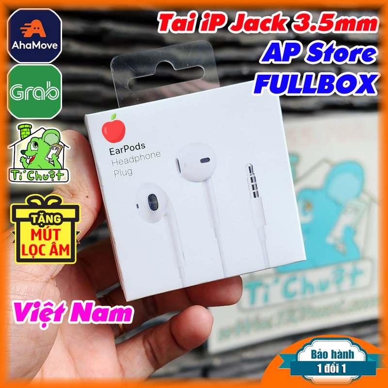 Tai Nghe Jack Tròn 3.5mm Ai Ph0ne 5/6/6s/SE 3ly5 3.5 ly FULLBOX Chính Hãng