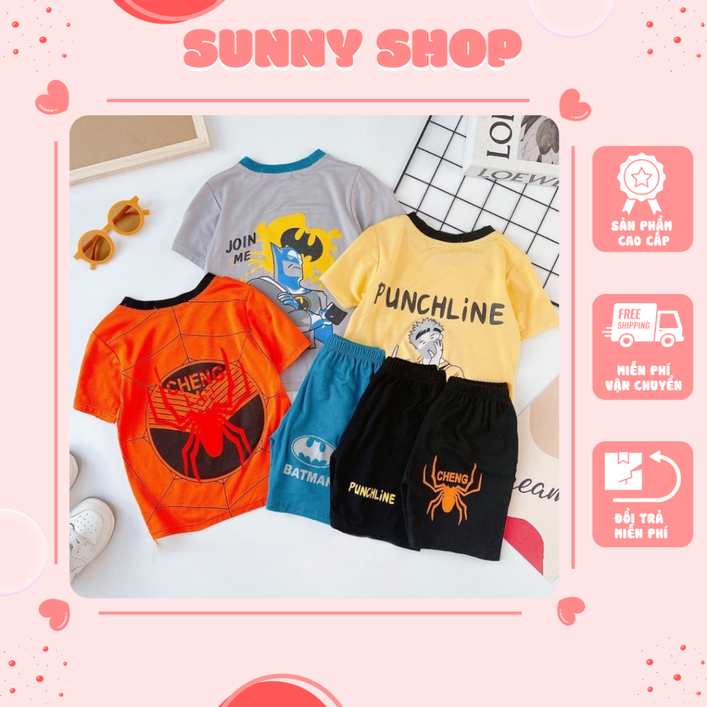 SUNNY SHOP - Bộ Đồ Bé Trai Mềm Mịn Cho Bé trai 10kg Đến 20kg