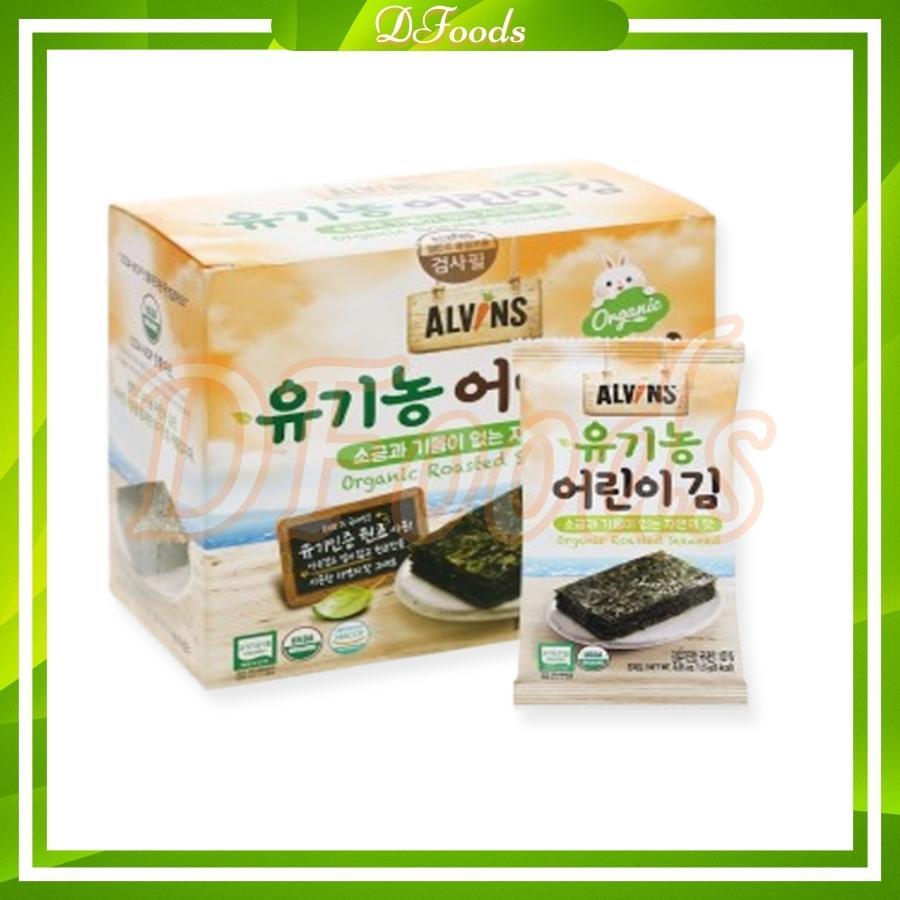 Rong biển hữu cơ tách muối Hàn Quốc ALVIN lẻ 1 gói 1.5g