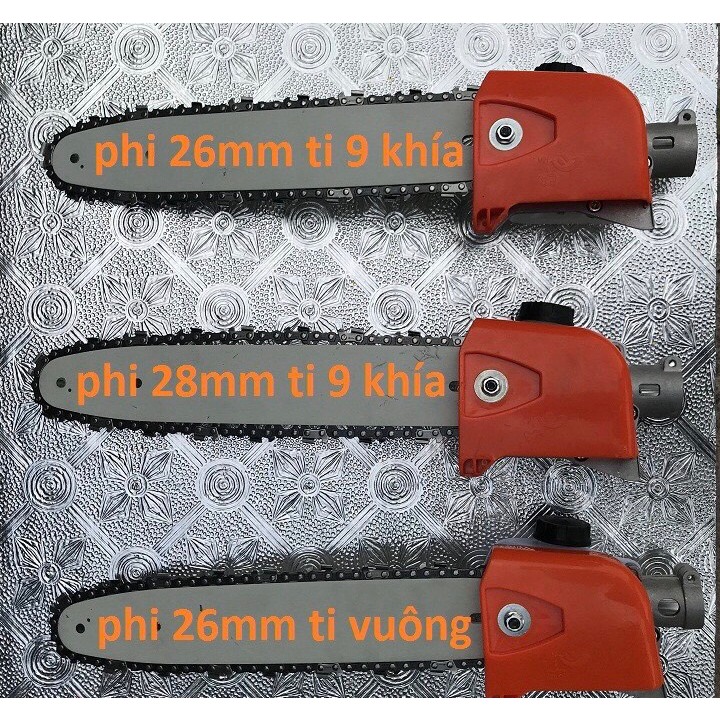 Bộ đầu lam xích gắn máy cắt cỏ cưa cây