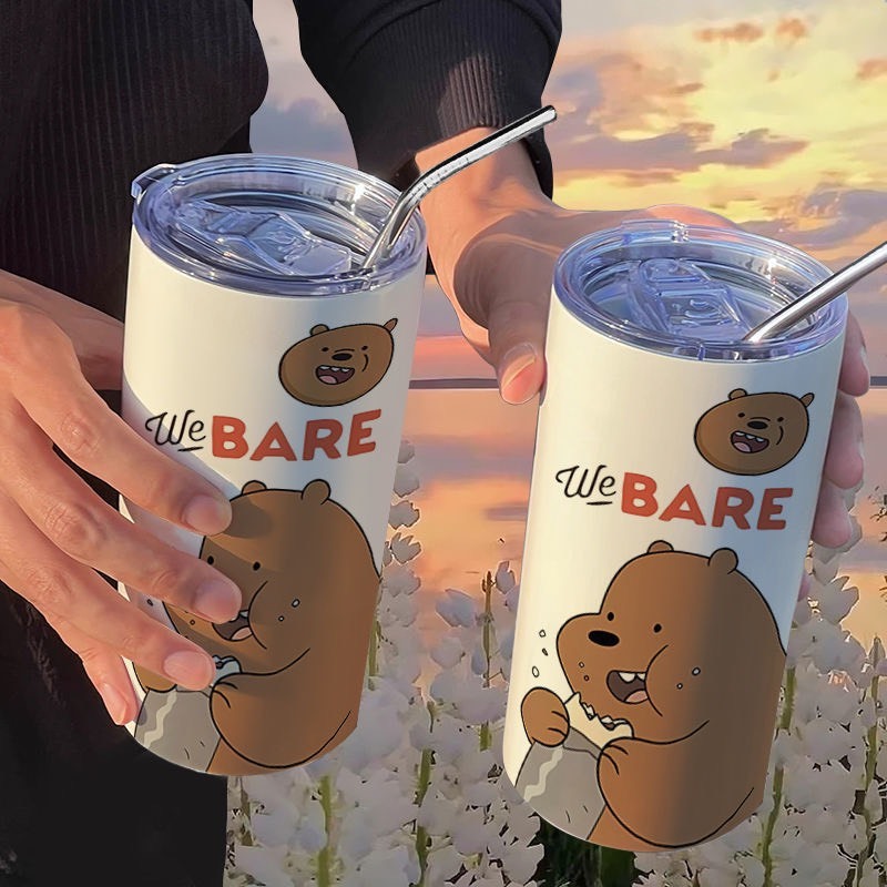 Ly giữ nhiệt inox ba chú gấu Bears Melli cao cấp 600ml