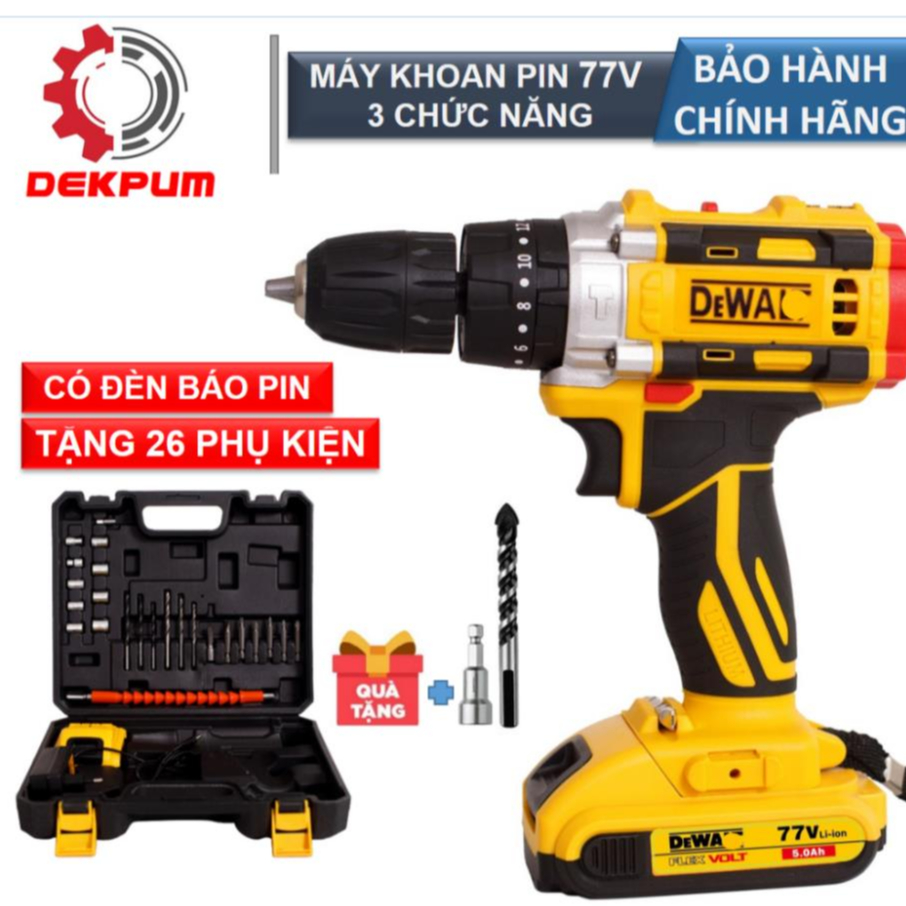 Máy Khoan Pin | Máy Khoan Pin 3 Chức Năng | Lõi đồng 100% | Khoan Tường | Bắn Vít | Khoan Gỗ...
