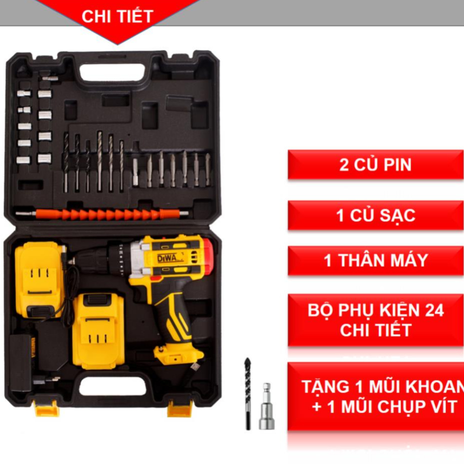 Máy Khoan Pin | Máy Khoan Pin 3 Chức Năng | Lõi đồng 100% | Khoan Tường | Bắn Vít | Khoan Gỗ...