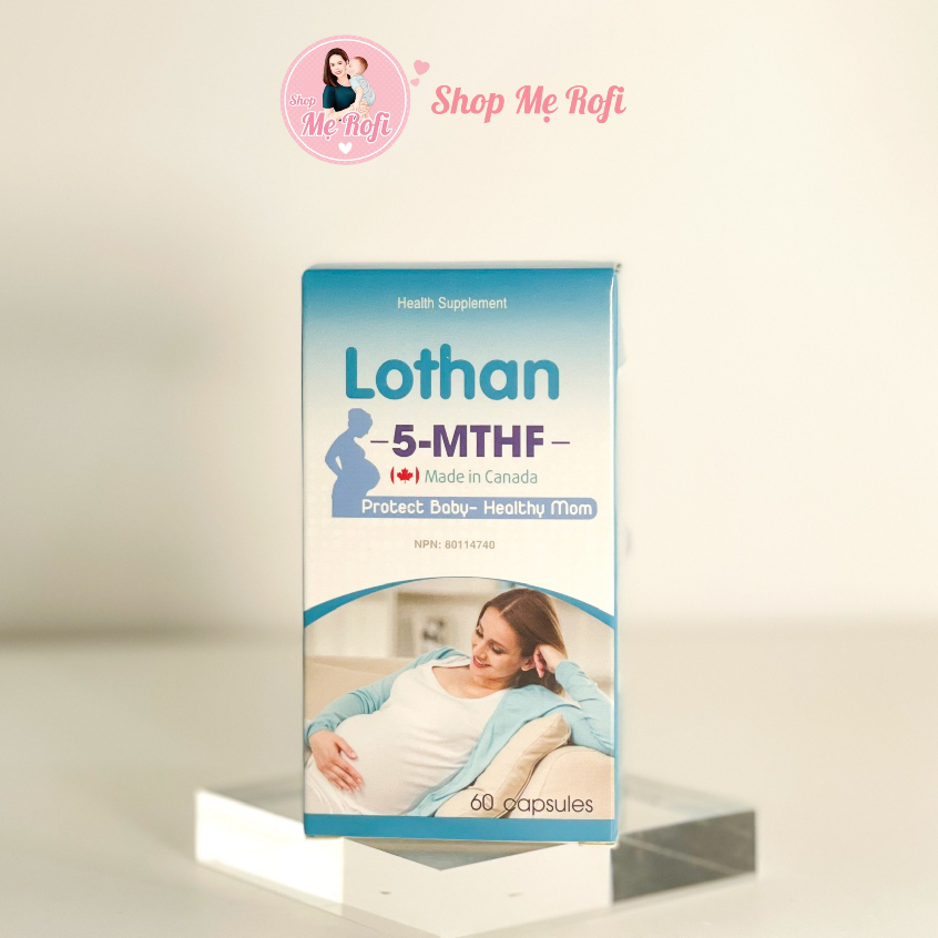 Viên Uống Lothan 5 MTHF ( hàm lượng 1000mg folic ) Hỗ trợ bảo vệ sức khỏe - Hàng nhập khẩu chính hãng - Mẹ Rofi