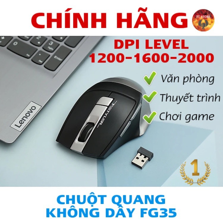 Chuột Không Dây Cao Cấp A4Tech Chính Hãng Độ Nhạy Cao Pin Trâu