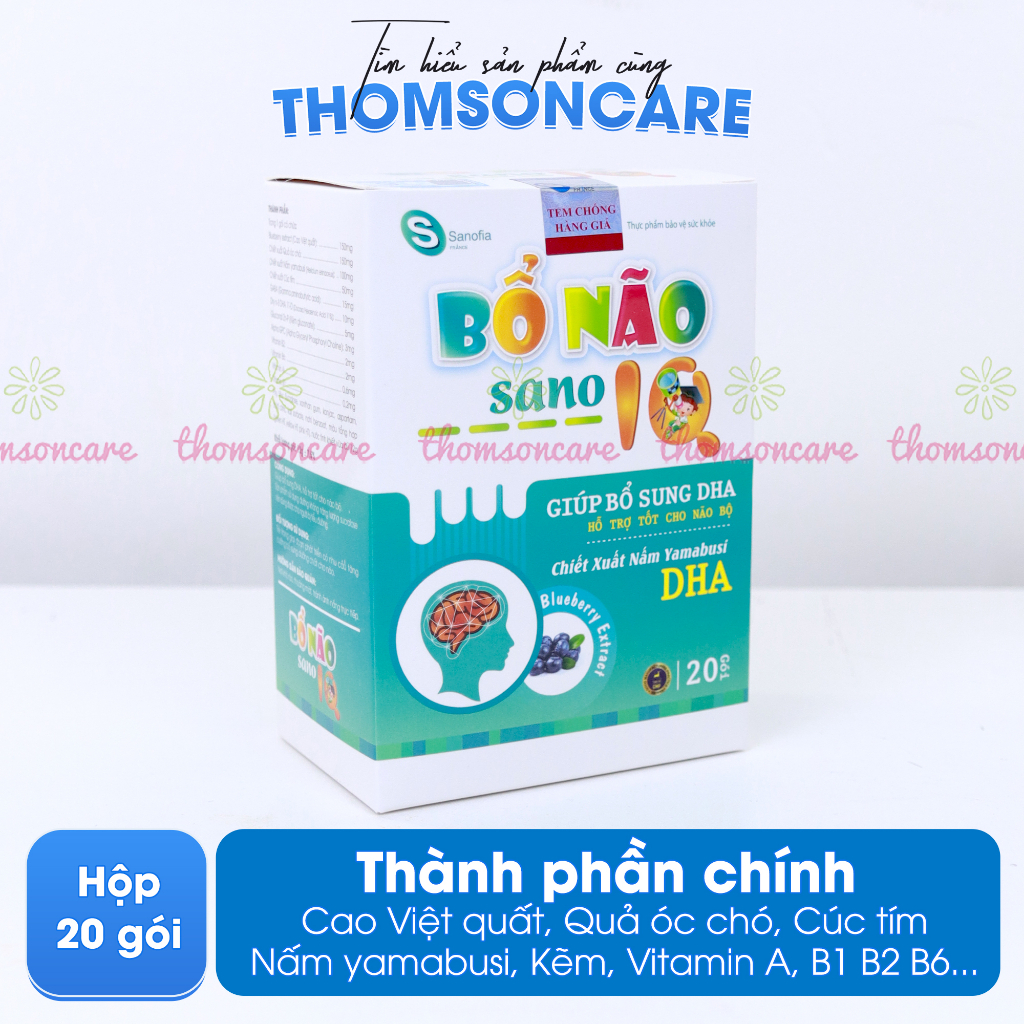 Combo tăng cường trí não cho bé bị tăng động - Cốm Egaruta Platinum 30 gói và Thạch bổ não Sano IQ 20 gói - Thomsoncare