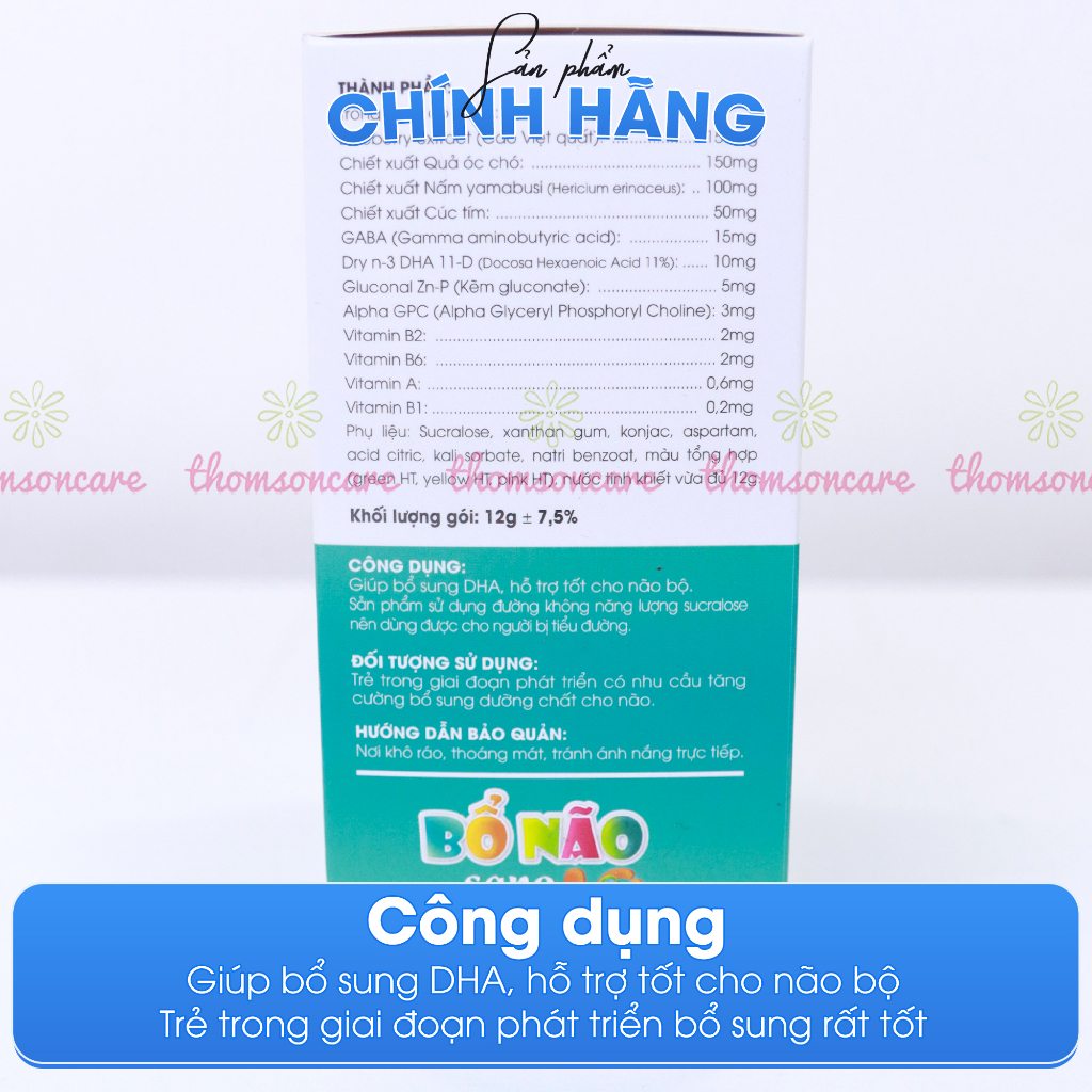 Combo tăng cường trí não cho bé bị tăng động - Cốm Egaruta Platinum 30 gói và Thạch bổ não Sano IQ 20 gói - Thomsoncare
