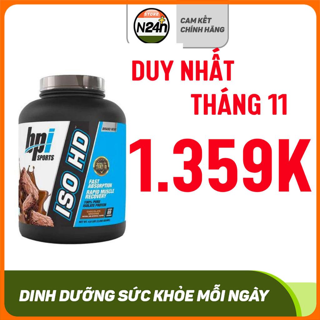 BPI ISO HD 100% PURE ISOLATE PROTEIN 5LBS | SỮA WHEY HỖ TRỢ TĂNG CƠ BẮP