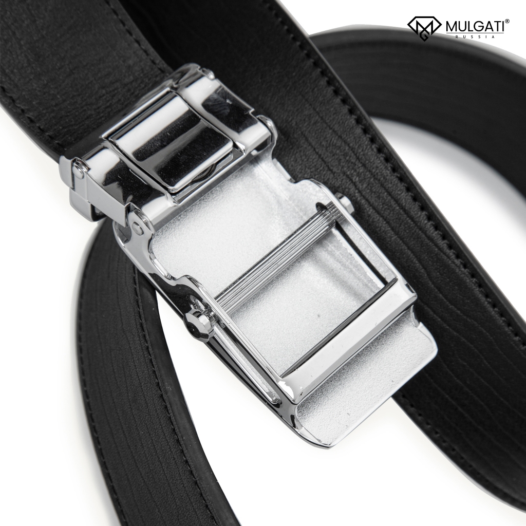 Thắt lưng nam MULGATI All Black dây nịt da bò cao cấp - SL001