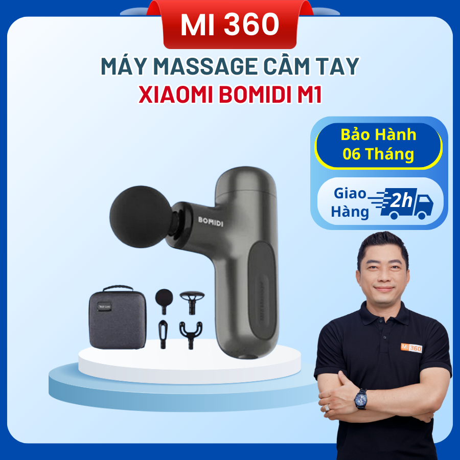 Máy Massage Cầm Tay Xiaomi BOMIDI M1 - 4 Đầu Massage 5 Cấp Độ - Hàng Chính Hãng