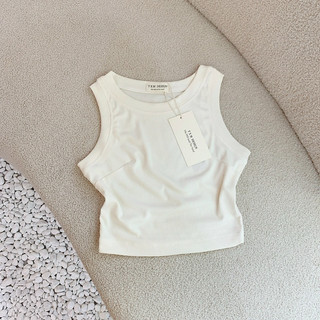 Áo croptop thun gân ba lỗ trơn basic