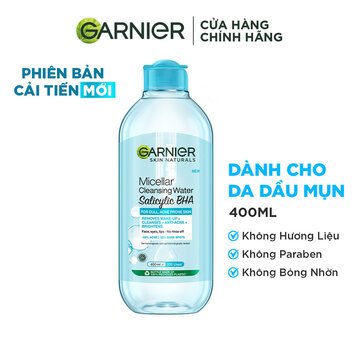 Nước tẩy trang Garnier Micellar Cleansing Water dành cho da dầu và mụn 400ml
