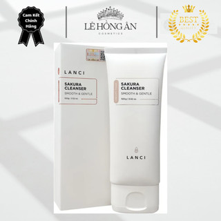 Sữa rửa mặt lanci cân bằng độ ẩm tự nhiên, sữa rữa mặt dịu nhẹ lanci sakura cleanser 100ml