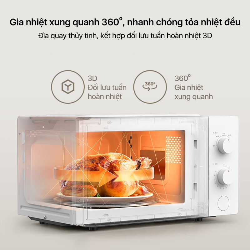 Lò Vi Sóng Thông Minh Xiaomi 20L 1150W công suất cao sang trọng điểu khiển qua app giá rẻ gia đình