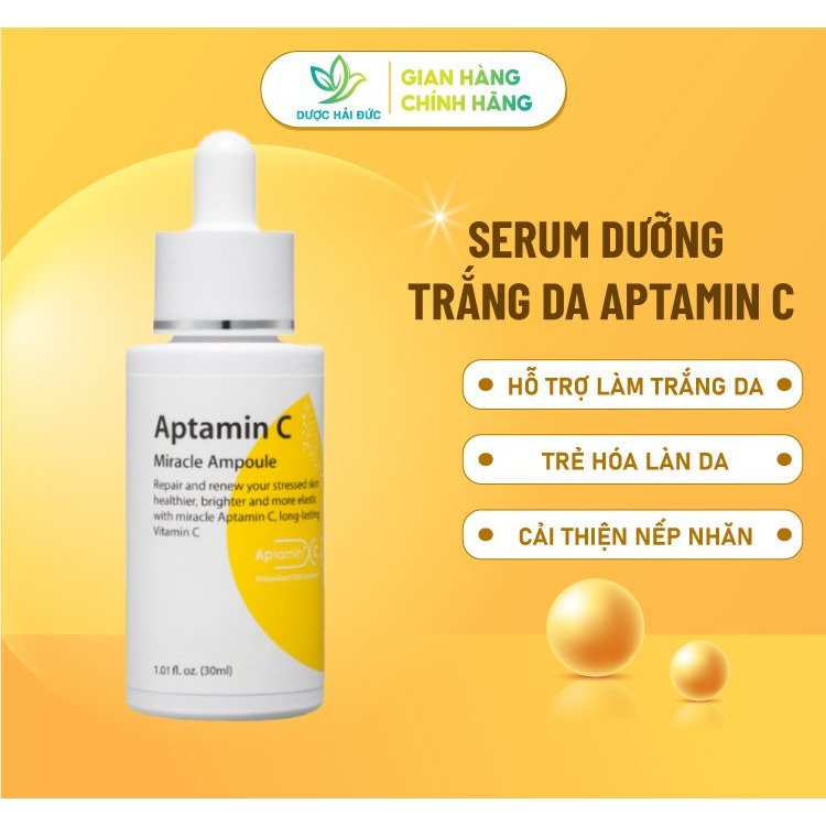Tinh chất serum Aptamin C Miracle Ampoule (30ml) - Nôi dưỡng, trẻ hoá, làm trắng, phục hồi cho làn da không tuổi