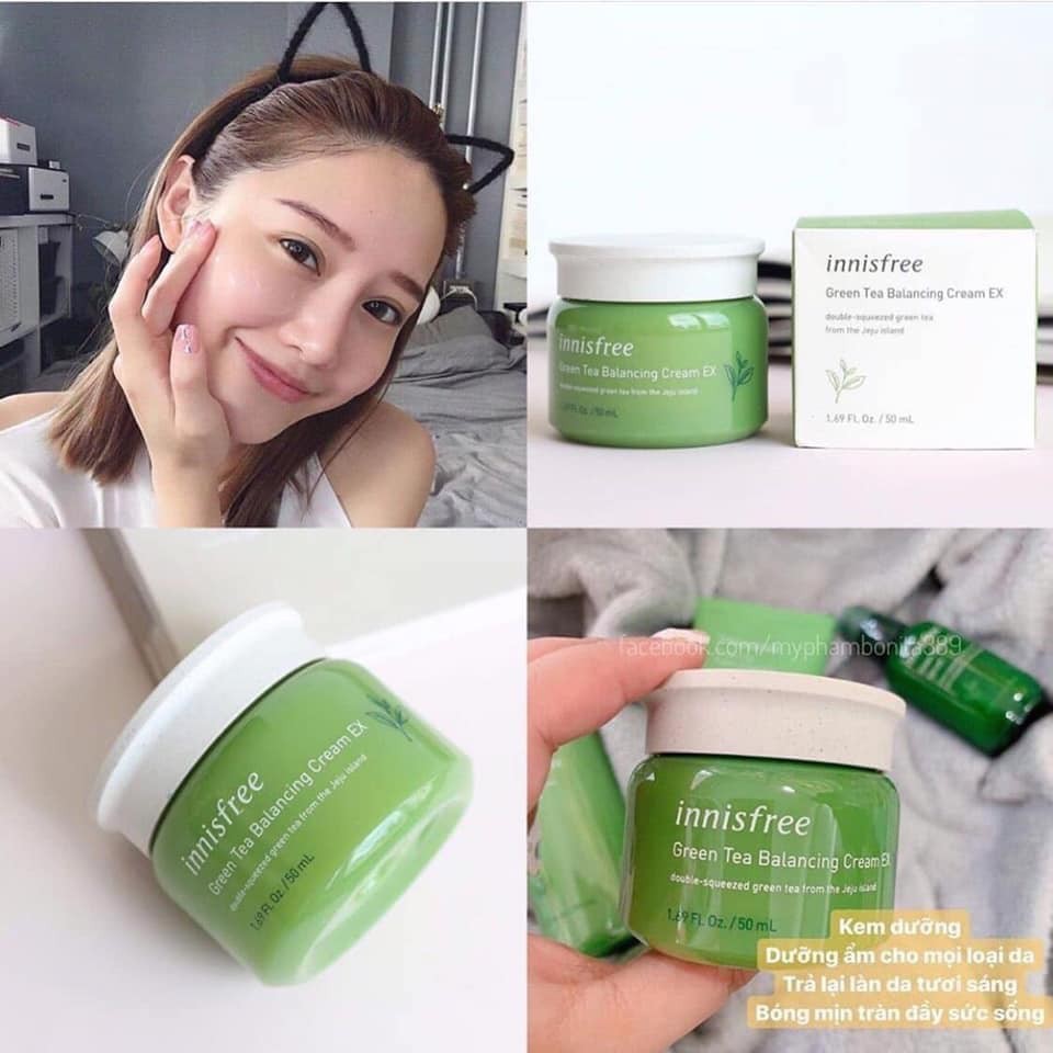 Kem dưỡng trà xanh Innisfree Green Tea Balancing Cream Ex 50ml Hàn Quốc