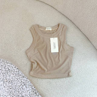 Áo croptop thun gân ba lỗ trơn basic