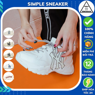 Giày MLB Boston Chính Hãng💙SIMPLE SNEAKER💙MLB Big Ball Chunky New York Yankees LA Dodgers Đế Cao 6cm Hack Dáng Tự Nhiên