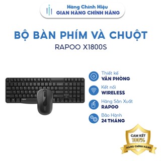 Combo Bàn phím + Chuột không dây Rapoo X1800S (USB Wireless)