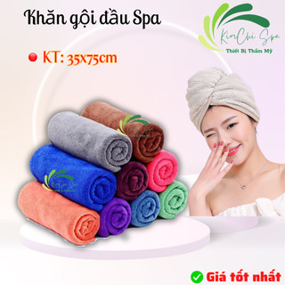 Khăn gội đầu Spa 35x75cm | Khăn gội đầu, quấn đầu spa dày dặn siêu thấm