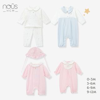 Bộ quần áo liền thân Nous phối nhiều màu sắc đáng yêu dành cho 0-3 tháng đến 12-18 tháng