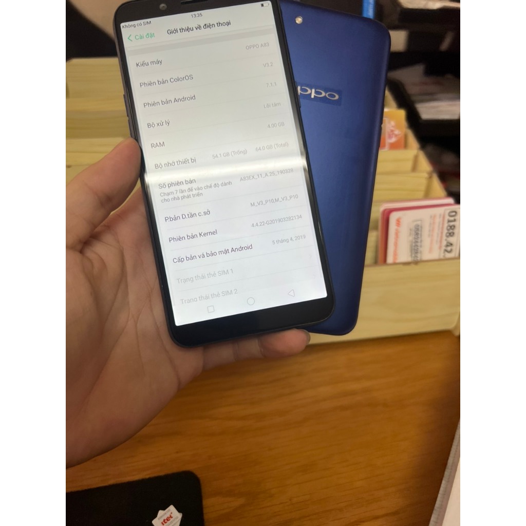 Điện thoại oppo A83 Ram 6/128GB chơi game liên quân mượt kèm sạc bh 12 tháng
