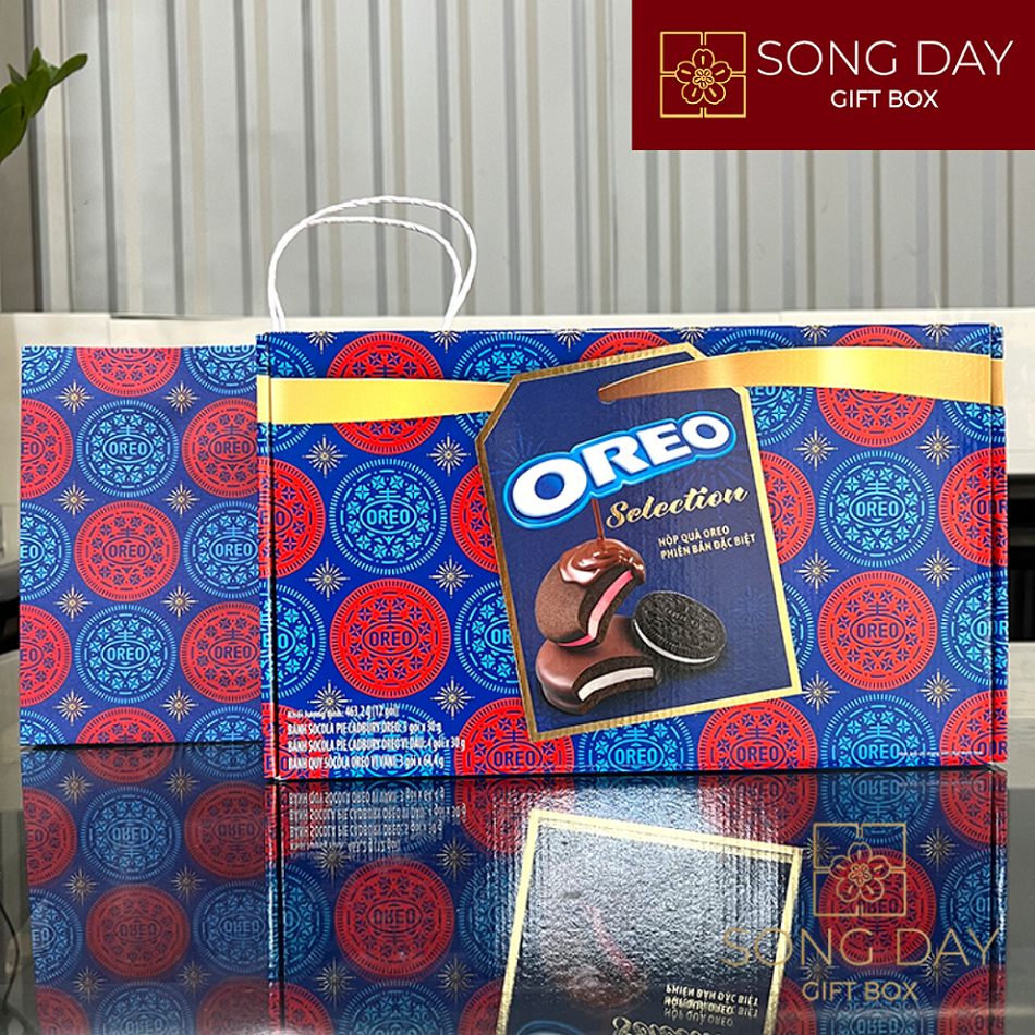 Hộp Quà Bánh Oreo Đặc Biệt - Hộp Giấy Có Túi Xách