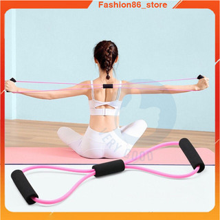 Dây kéo đàn hồi kháng lực tập yoga tập tay, chân vòng số 8 đa năng chất liệu cao su siêu bền tay nắm đệm mút siêu âm ái