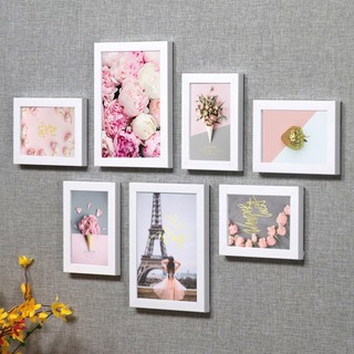 Bộ 7 Khung Ảnh Treo Tường cm - Tặng kèm ảnh - Mặt kính sang trọng