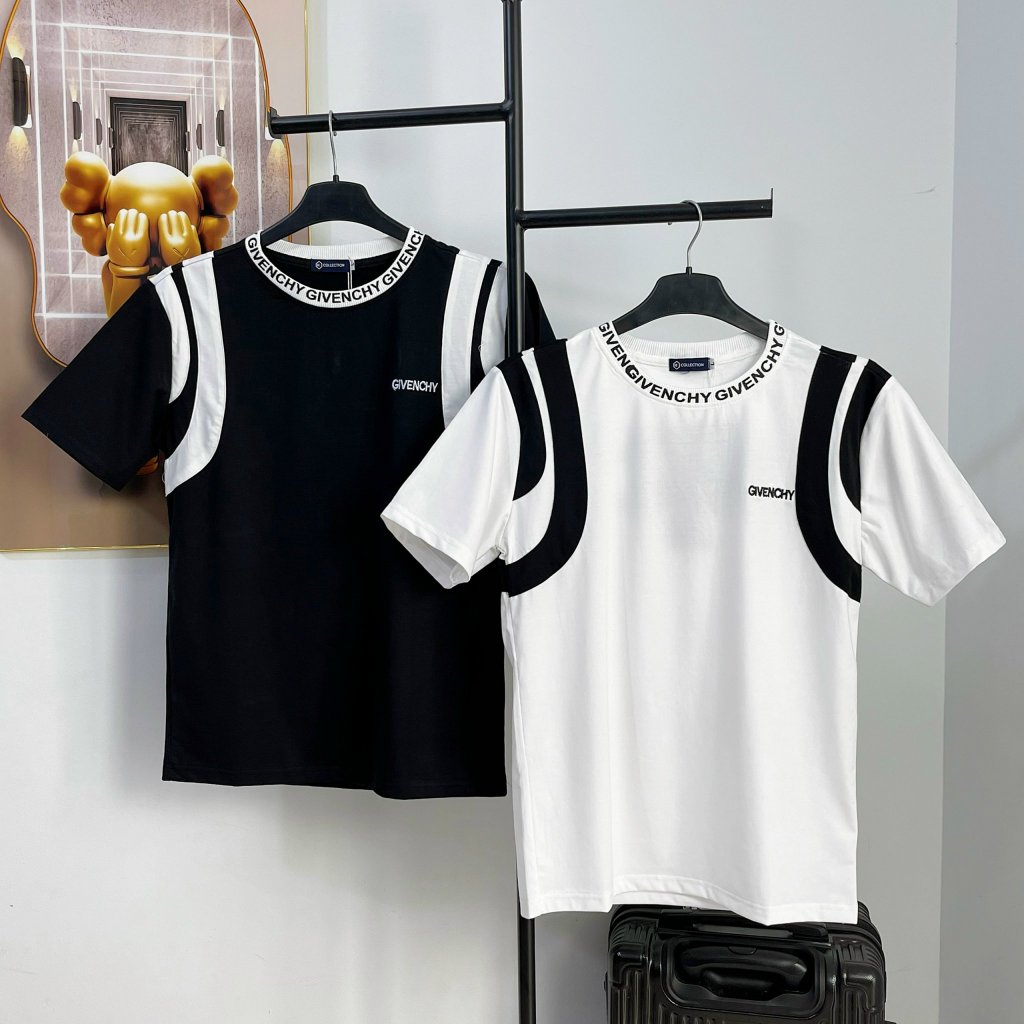Áo thun nam cổ tròn, áo cổ tròn tay ngắn phối họa tiết nổi bông hoa, thời trang phong cách chất cotton thoáng mát