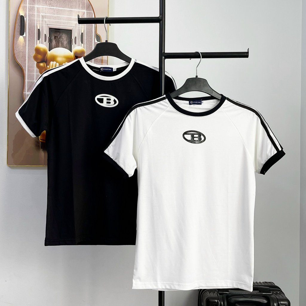 Áo thun nam tay ngắn, áo cổ tròn phối thêu mỏ neo chất cotton thoáng mát mềm mịn thời trang boy phố