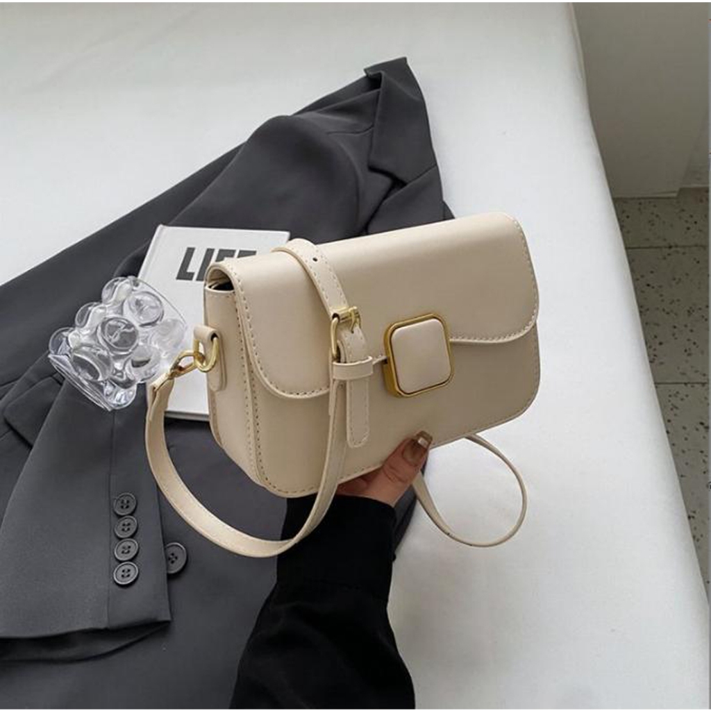 Túi nữ thời trang đeo chéo da mềm phong cách hàn Quốc khoá vá da siêu xinh Dodathat68 825