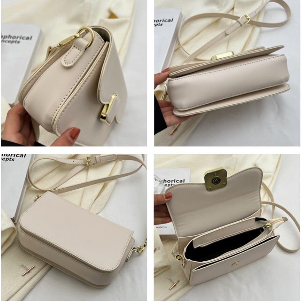 Túi nữ thời trang đeo chéo da mềm phong cách hàn Quốc khoá vá da siêu xinh Dodathat68 825