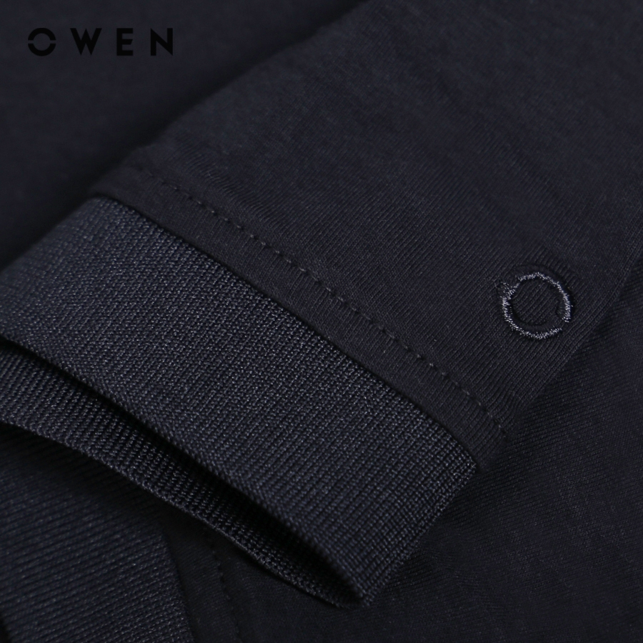 OWEN - Áo polo ngắn tay Body Fit màu Đen chất liệu Mint Cotton - APV231323