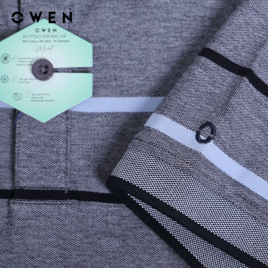 OWEN - Áo polo ngắn tay Body Fit màu Navy chất liệu Mint Cotton - APV231331