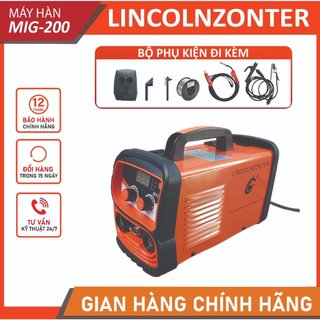 Máy hàn lincoln mig-200 máy hàn mig súng rời tặng cuộn dây 0.5kg