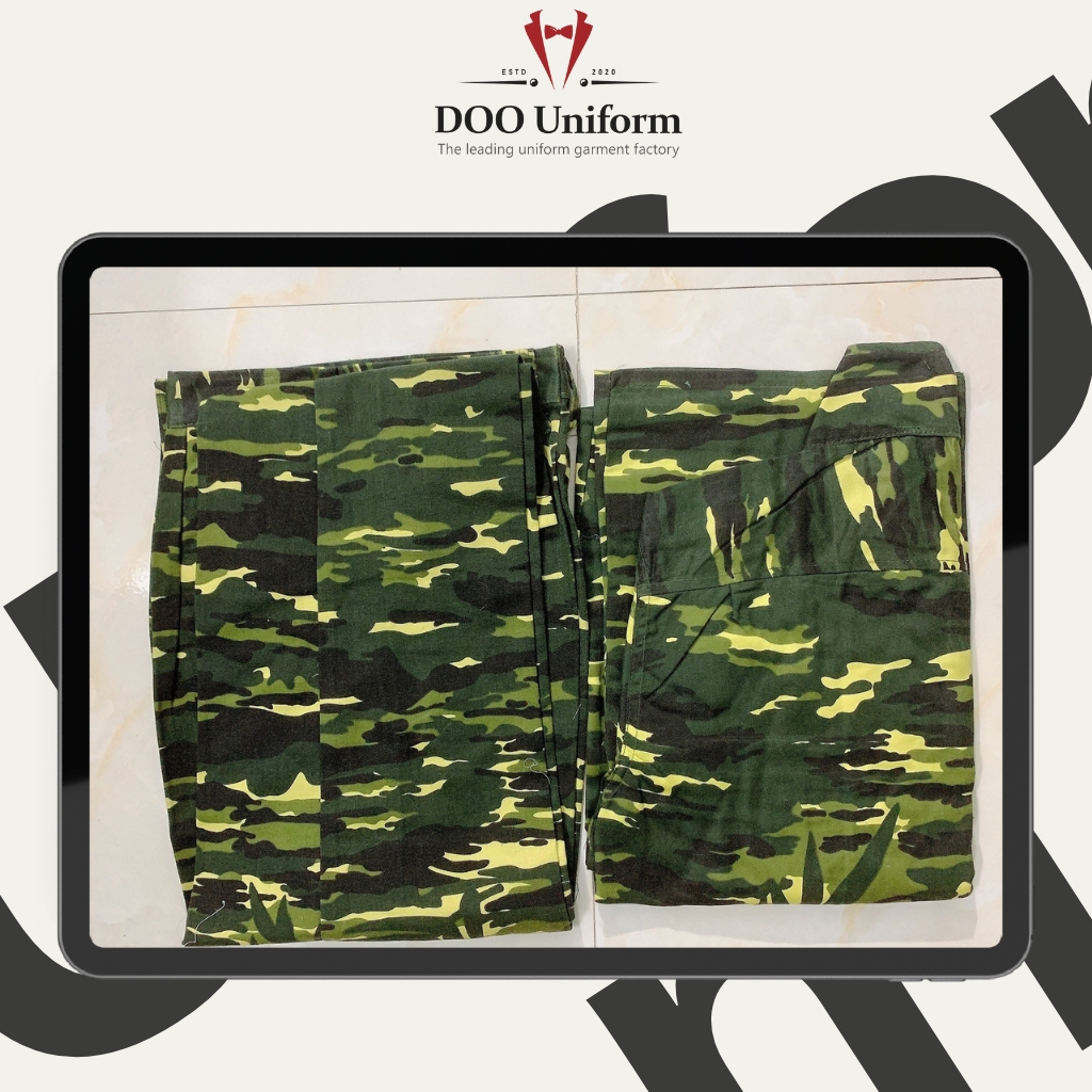 Quần áo bảo hộ lao động vải kaki v21 dày đẹp, bền bỉ, vải cotton thoáng mát thương hiệu Doo uniform