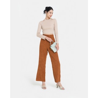 Quần Dài Nữ Thời Trang JUNO Dáng Suông Nút Trang Trí JNQDA009